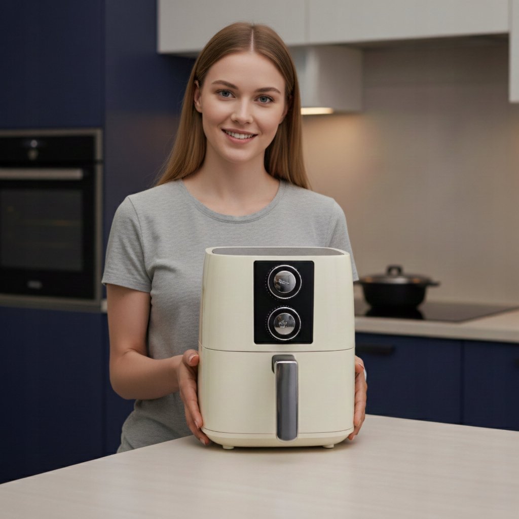 Frytkownica beztłuszczowa XXL 5.2L – 1500W, 5 programów, ELECSAN | REEVE