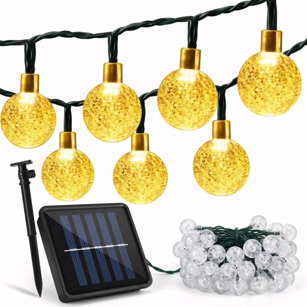 Girlanda solarna LED 12 m, 100 kul, 8 trybów, IP65 | REEVE