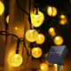 Girlanda solarna LED 12 m, 50 kulek 1,8 cm, ciepła biała, IP65