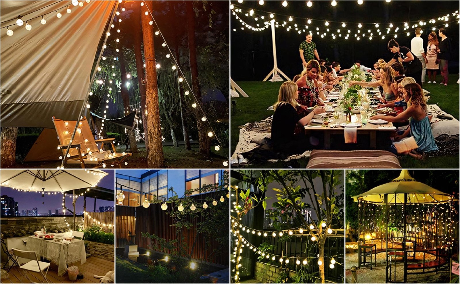 Girlanda solarna LED 12m 50 kul IP65 ciepłe światło | REEVE