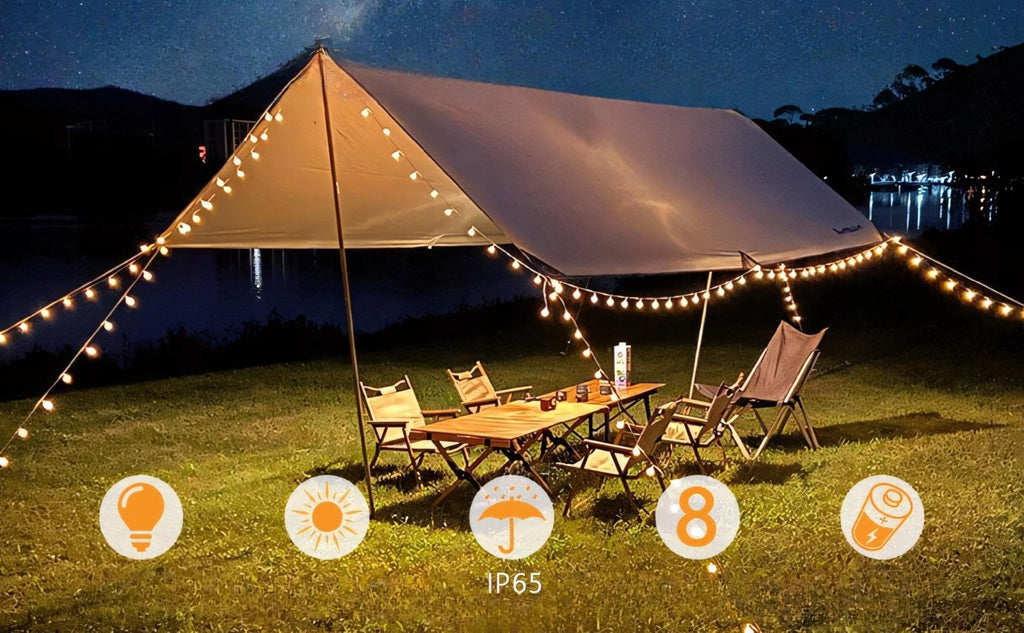 Girlanda solarna LED 12m 50 kul IP65 ciepłe światło | REEVE