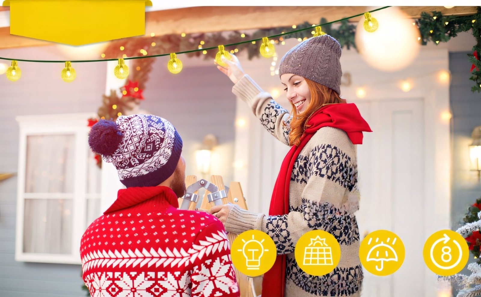 Girlanda solarna LED 7,5m 50 kul ciepłe światło | REEVE