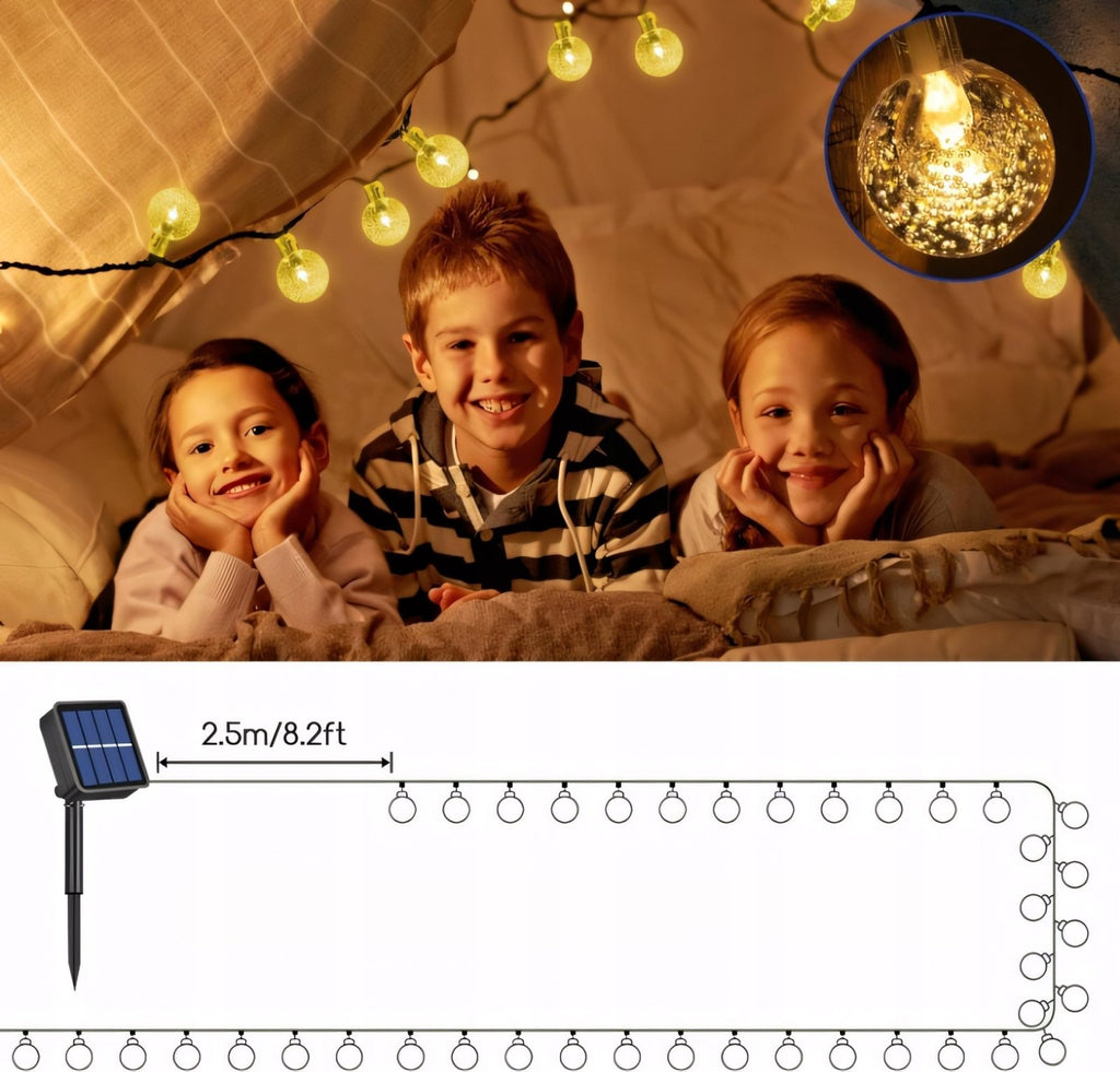 Girlanda solarna LED 7,5m 50 kul ciepłe światło | REEVE