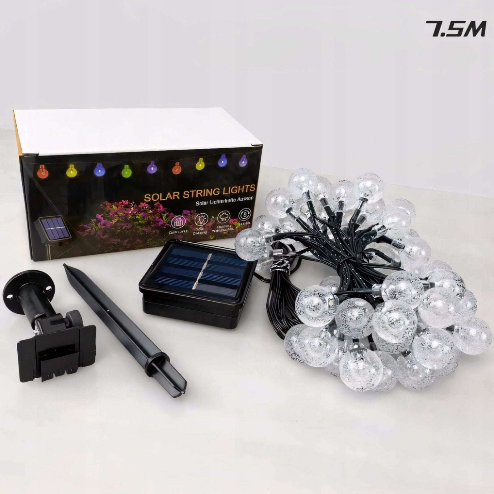 Girlanda solarna LED 7,5m 50 kul ciepłe światło | REEVE