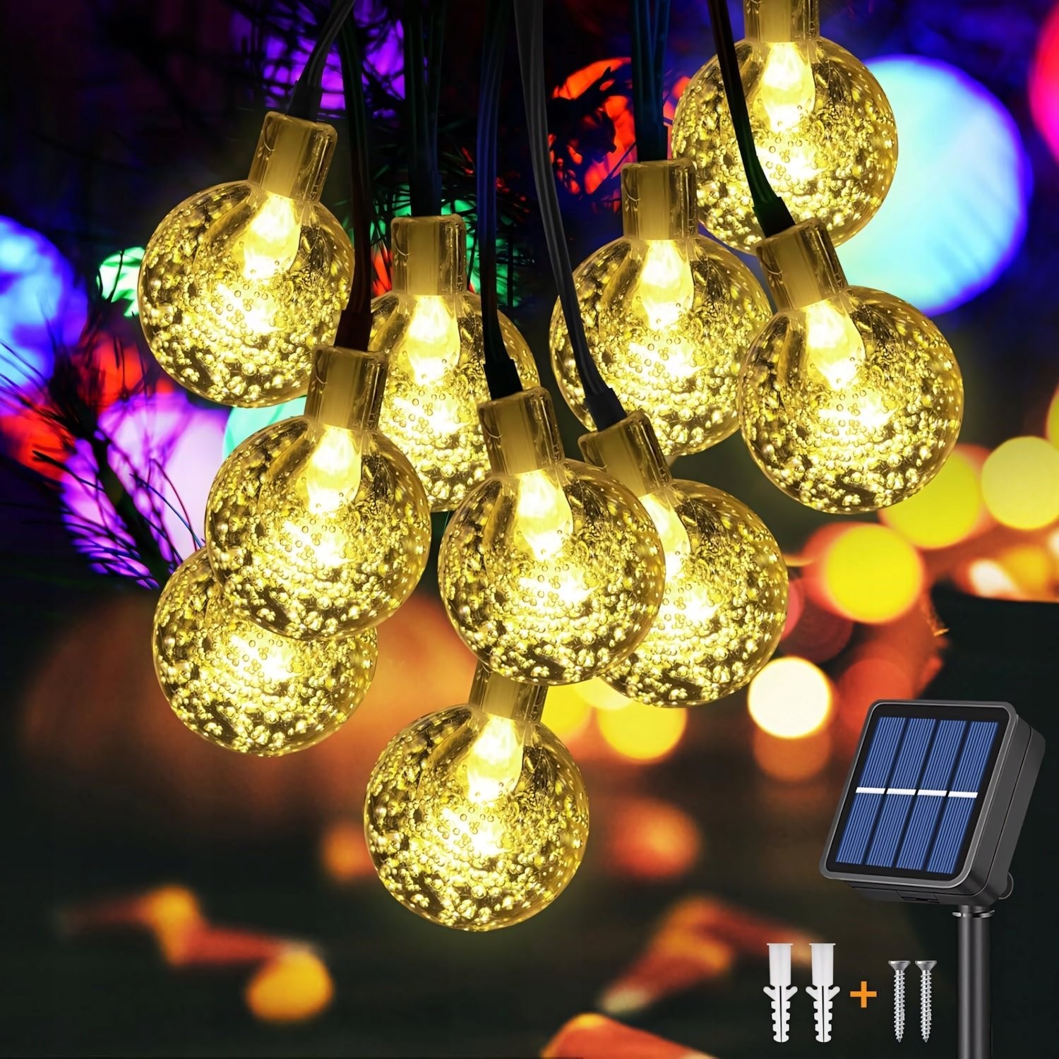 Girlanda solarna LED 7,5m 50 kul ciepłe światło | REEVE