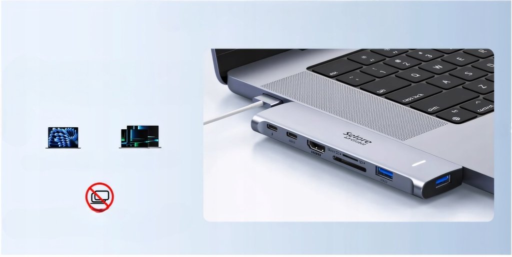 HUB USB - C 7w2 Selore do MacBook Pro/Air M1 M2 M3 | REEVE