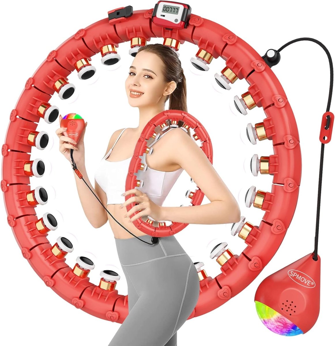 Hula Hop HuaMulan 120 cm z obciążeniem LED | REEVE