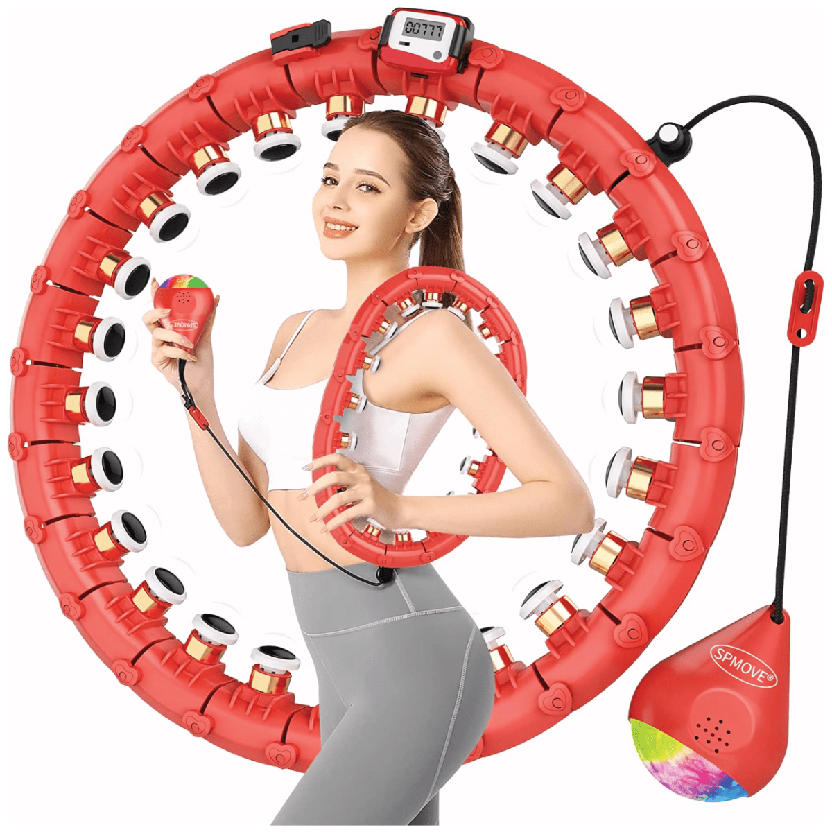 Hula Hop HuaMulan 120 cm z obciążeniem LED | REEVE