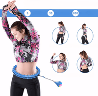Hula hop smart z licznikiem LED, rolki masujące, 75–120 cm | REEVE