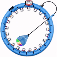 Hula hop smart z licznikiem LED, rolki masujące, 75–120 cm | REEVE