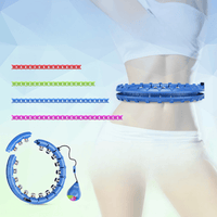 Hula hop smart z licznikiem LED, rolki masujące, 75–120 cm | REEVE
