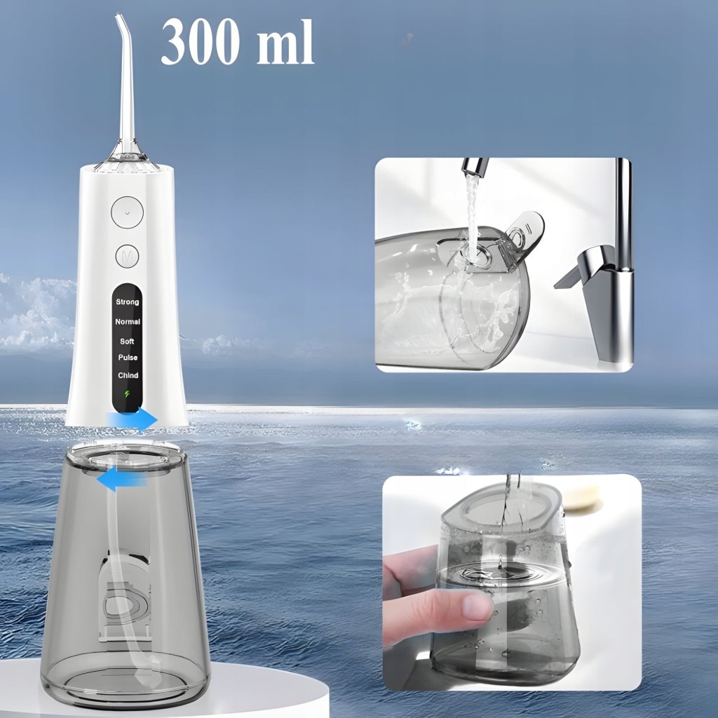 Irygator bezprzewodowy 300 ml, 7 końcówek, 5 trybów w tym dziecięcy | REEVE