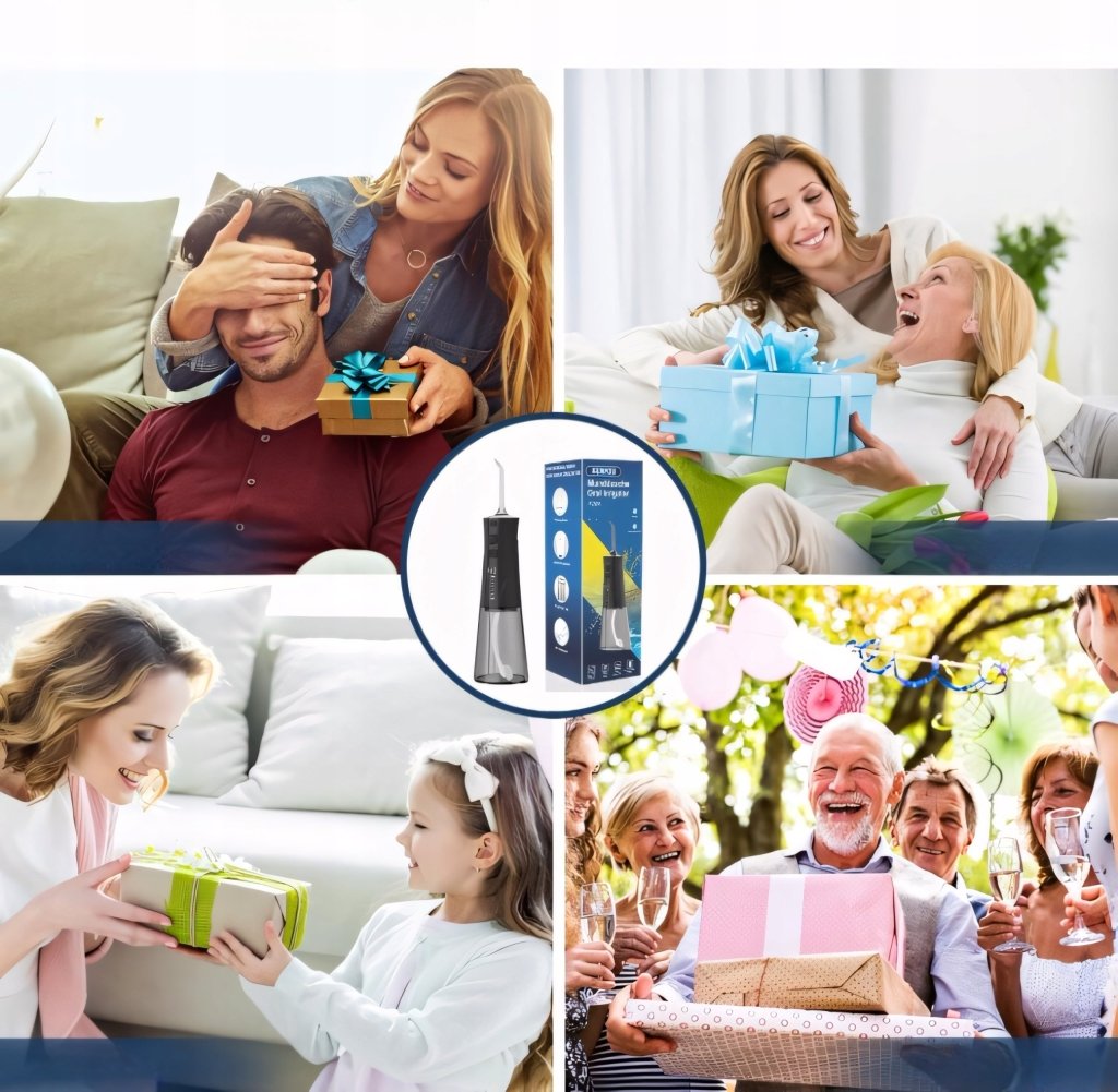 Irygator bezprzewodowy SURFOU 300ml 6 dysz IPX7 | REEVE