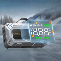 Jump starter 8000 A z kompresorem 160 PSI, 27000 mAh, USB - C | REEVE