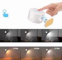 Kinkiet LED bezprzewodowy z magnetyczną kulą 360°, USB - C, 3 barwy | REEVE