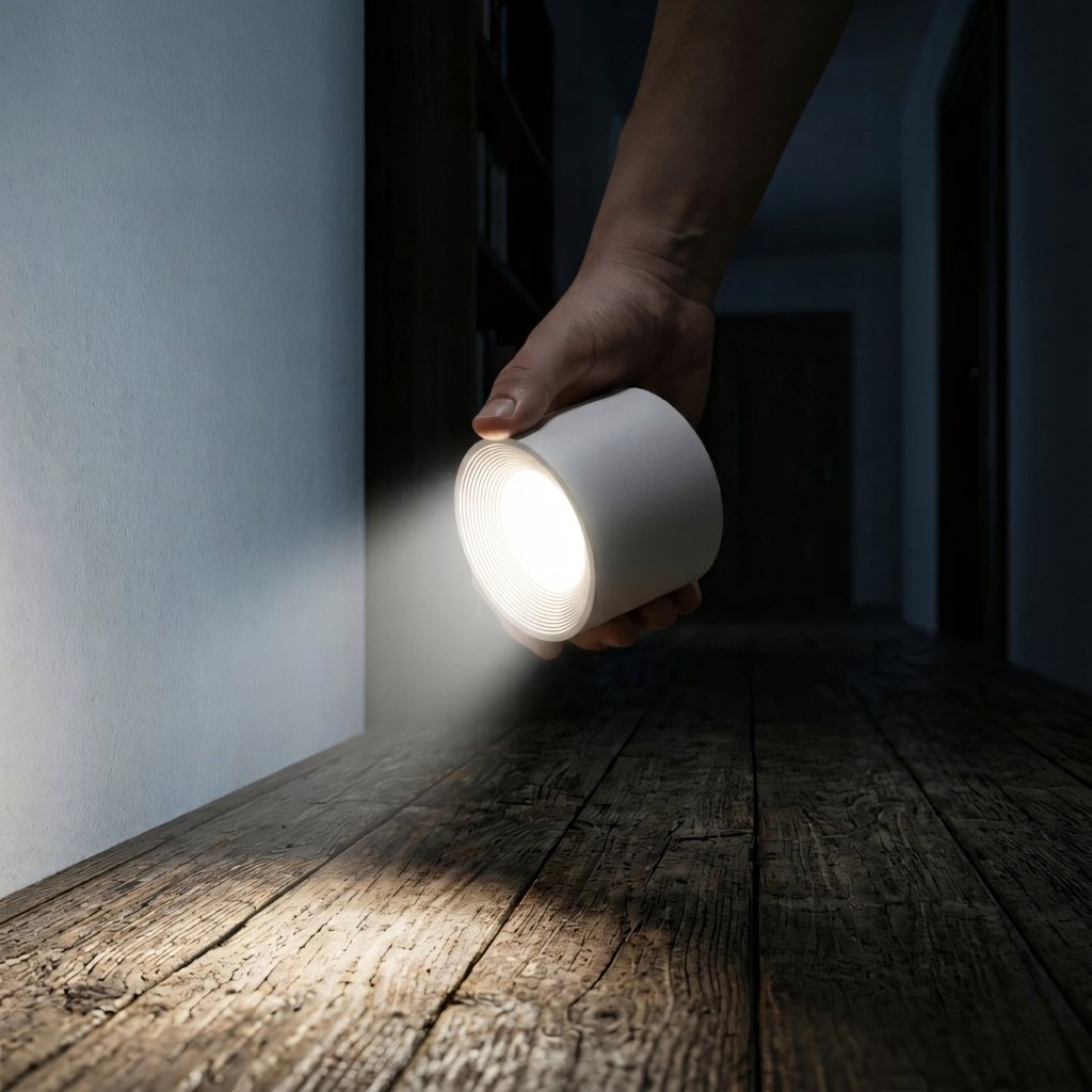 Kinkiet LED bezprzewodowy z magnetyczną kulą 360°, USB - C, 3 barwy | REEVE