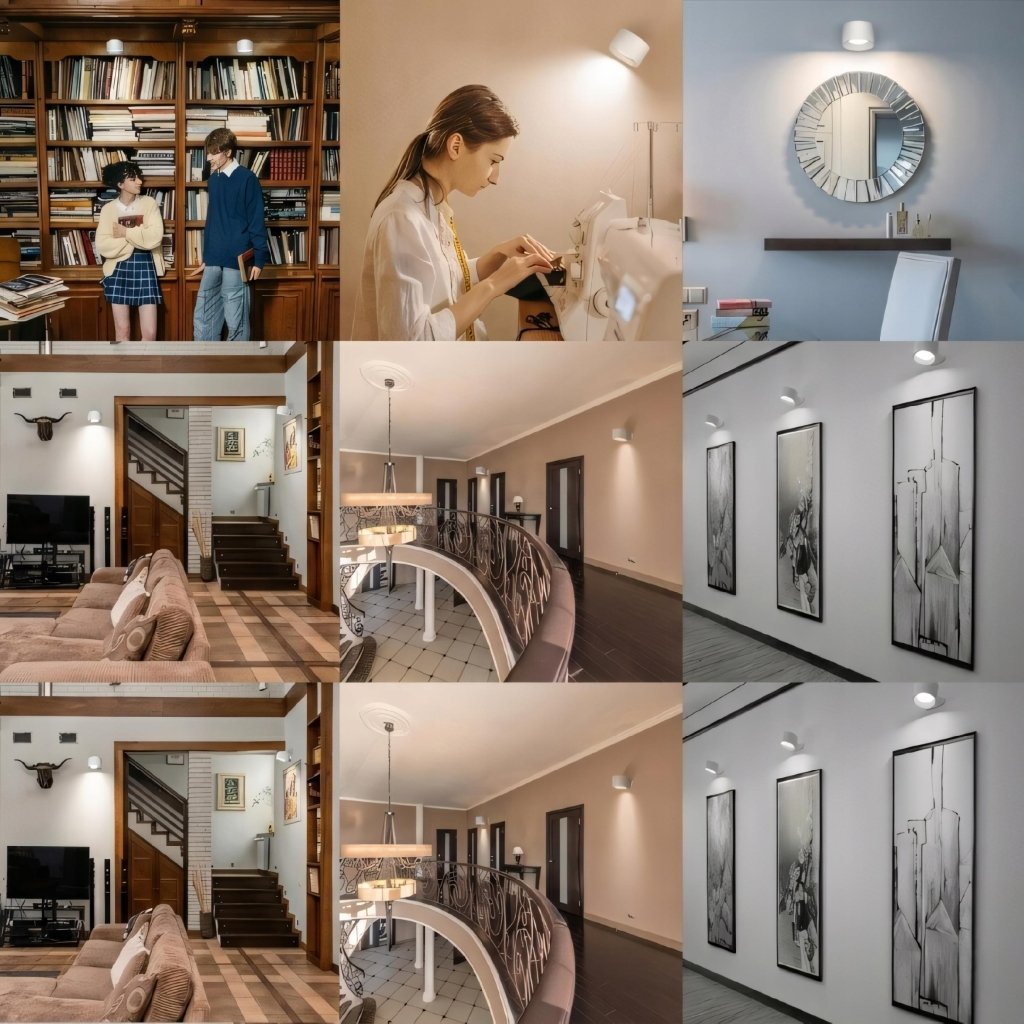 Kinkiet LED bezprzewodowy z magnetyczną kulą 360°, USB - C, 3 barwy | REEVE
