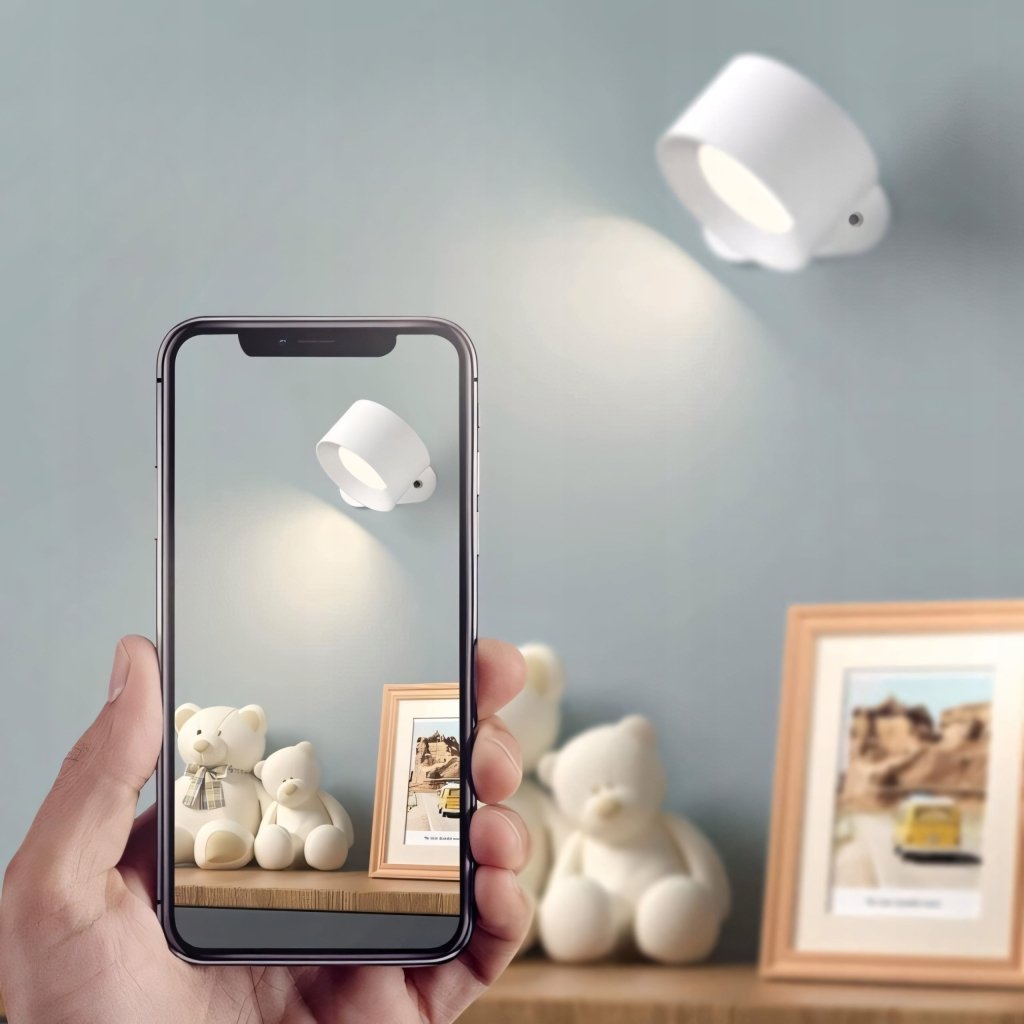 Kinkiet LED bezprzewodowy z magnetyczną kulą 360°, USB - C, 3 barwy | REEVE