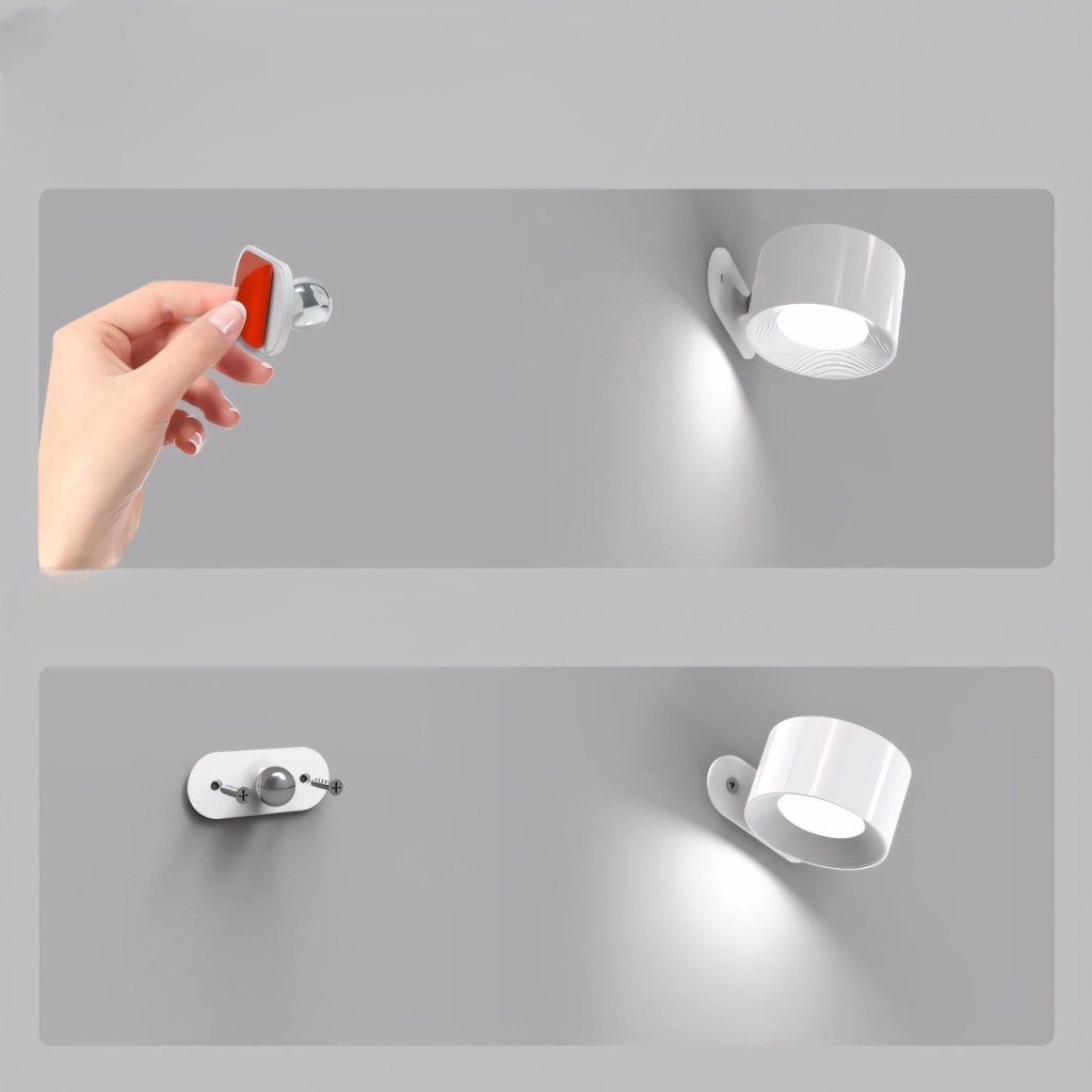 Kinkiet LED bezprzewodowy z magnetyczną kulą 360°, USB - C, 3 barwy | REEVE