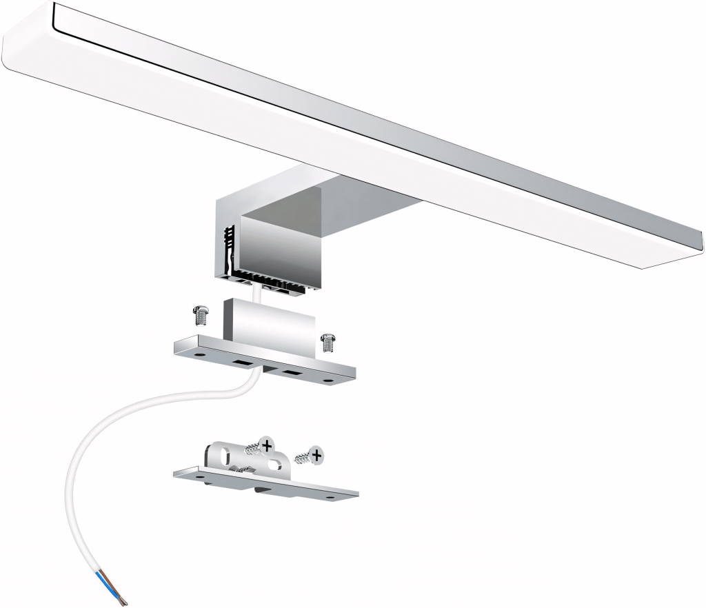 Kinkiet LED łazienkowy nad lustro 40 cm, 820 lm, IP44, chrom | REEVE