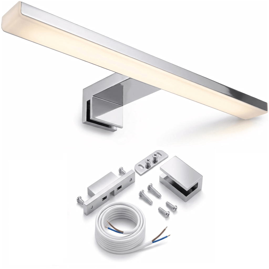 Kinkiet LED łazienkowy nad lustro 40 cm, 820 lm, IP44, chrom | REEVE