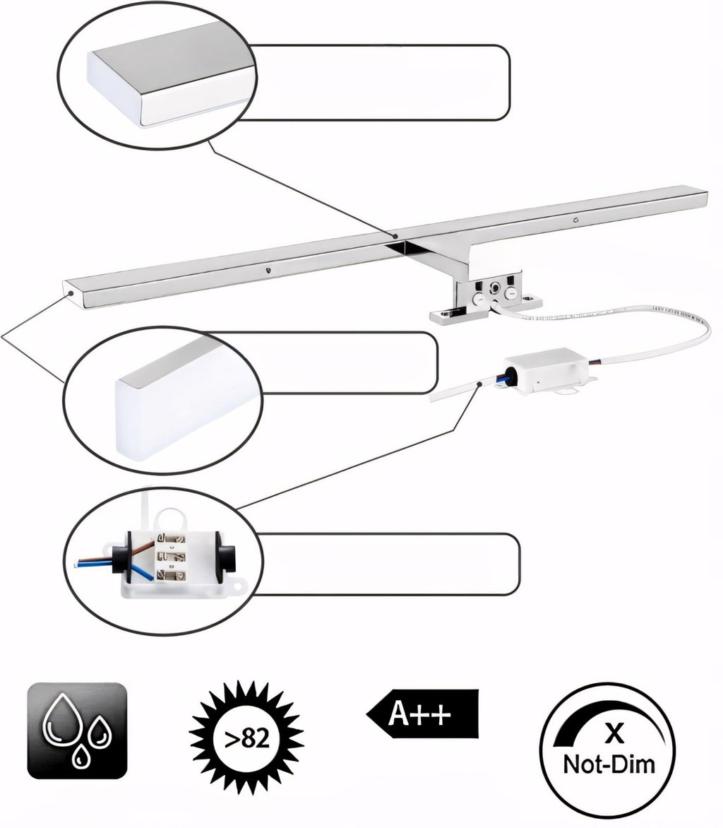 Kinkiet LED łazienkowy nad lustro 40cm IP44 | REEVE