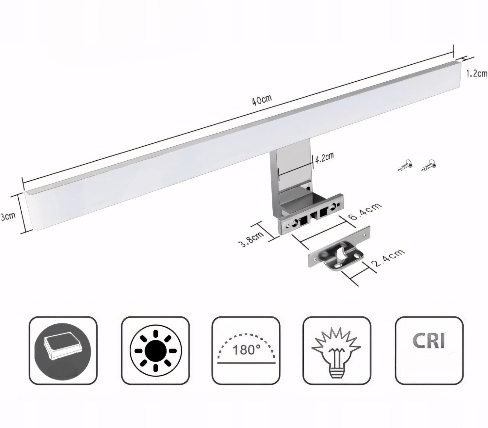 Kinkiet LED łazienkowy nad lustro 40cm IP44 | REEVE