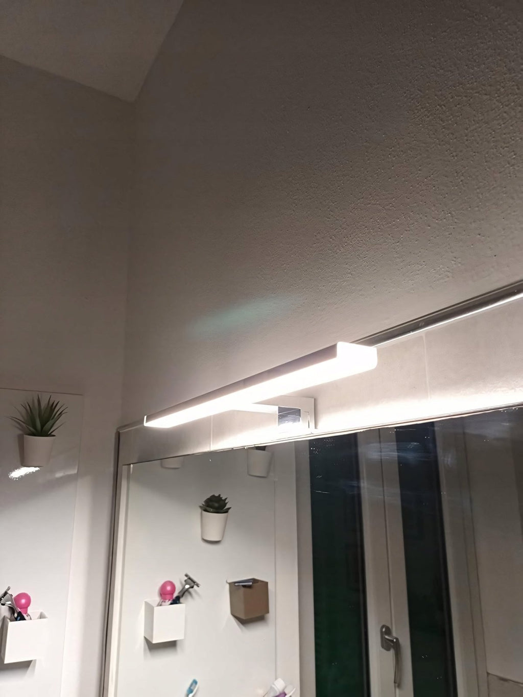 Kinkiet LED nad lustro 40cm IP44 srebrny zimne światło | REEVE
