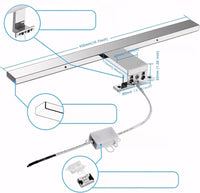 Kinkiet LED nad lustro 40cm IP44 srebrny zimne światło | REEVE