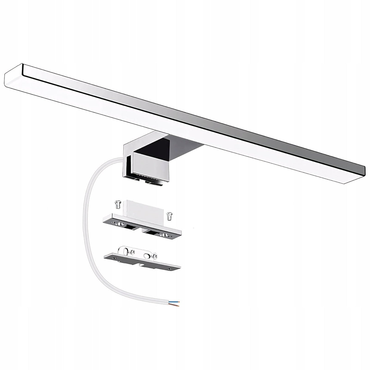 Kinkiet LED nad lustro 40cm IP44 srebrny zimne światło | REEVE