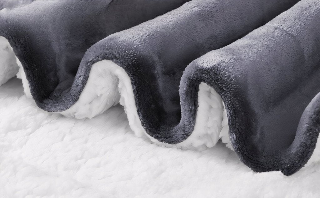 Koc dwustronny sherpa KANKAEU 160x200 cm szary | REEVE