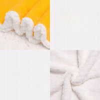 Koc sherpa KANKAEU 130x160 cm żółty | REEVE