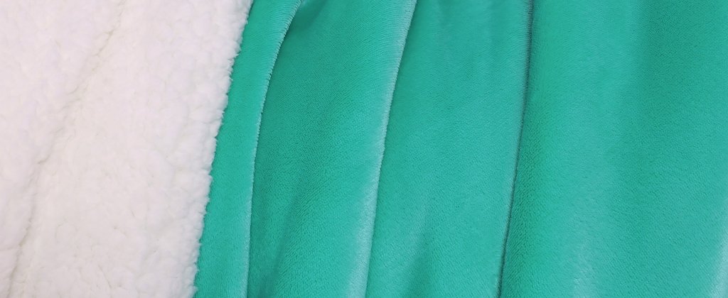 Koc sherpa KANKAEU 200x230cm dwustronny zielony | REEVE