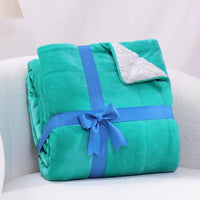 Koc sherpa KANKAEU 200x230cm dwustronny zielony | REEVE