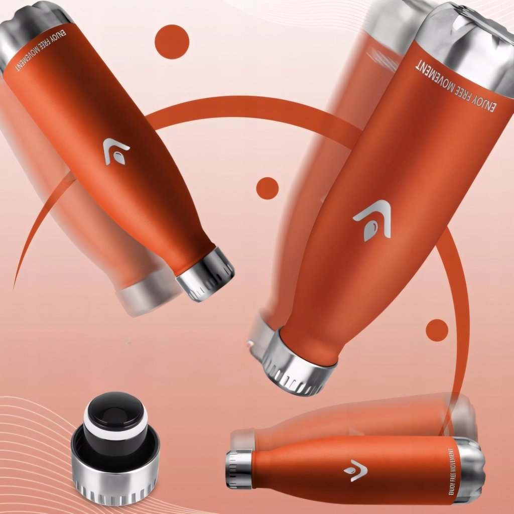 Kubek termiczny 500 ml – szczelny, pomarańczowy | REEVE