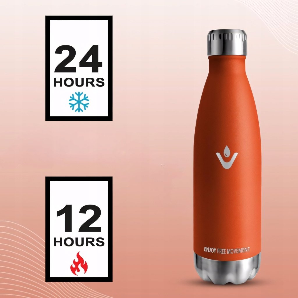 Kubek termiczny 500 ml – szczelny, pomarańczowy | REEVE