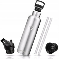 Kubek termiczny 750 ml ze słomką i filtrem, stalowy | REEVE