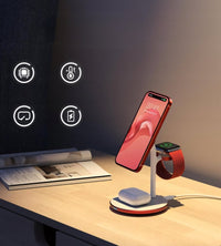 Ładowarka indukcyjna 3w1 MagSafe 15W fast charge | REEVE