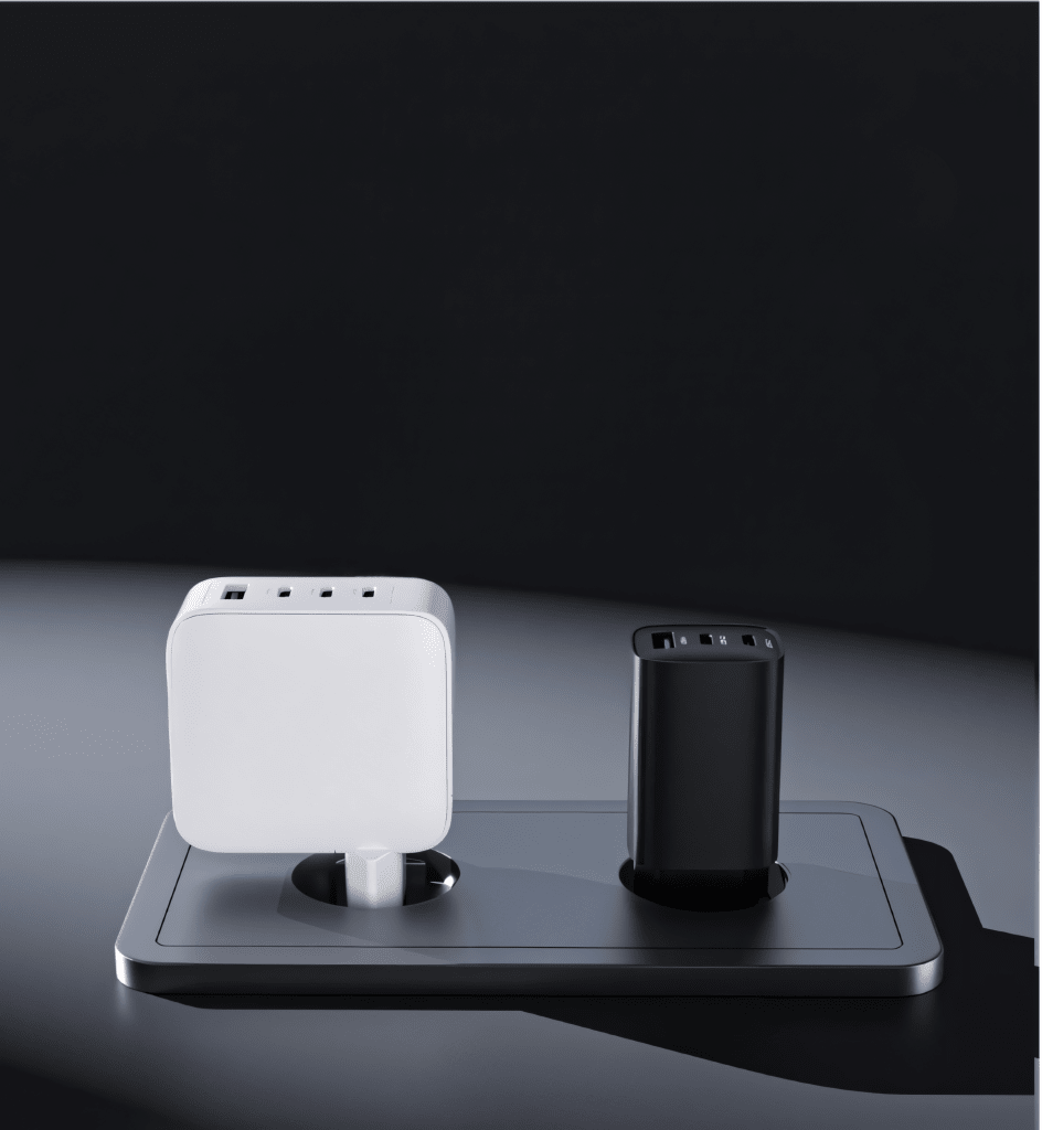 Ładowarka sieciowa GaN 65 W, 2× USB - C + USB - A, PD 3.0 | REEVE