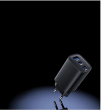 Ładowarka sieciowa GaN 65 W, 2× USB - C + USB - A, PD 3.0 | REEVE