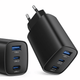 Ładowarka sieciowa GaN 65 W, 2× USB-C + USB-A, PD 3.0
