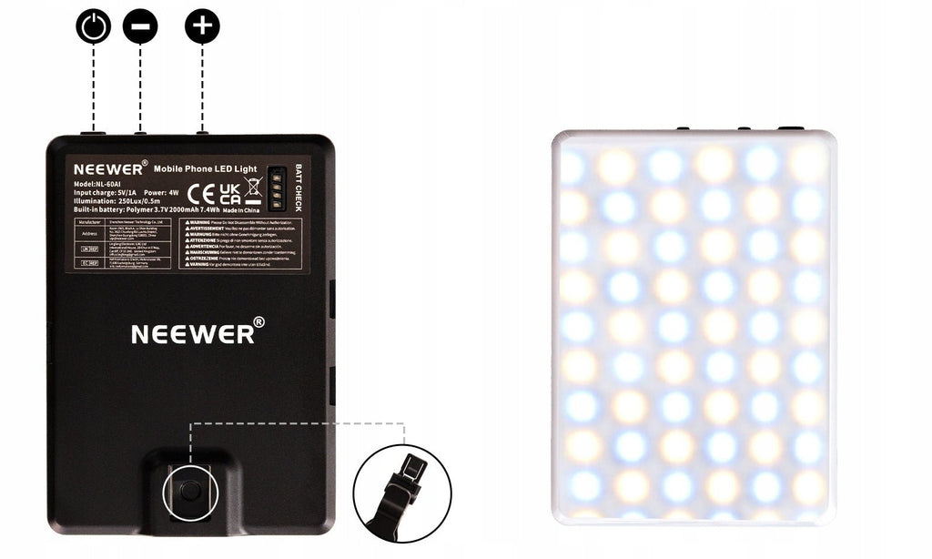 Lampa LED Neewer NL - 60AI 60LED CRI95+ z baterią | REEVE