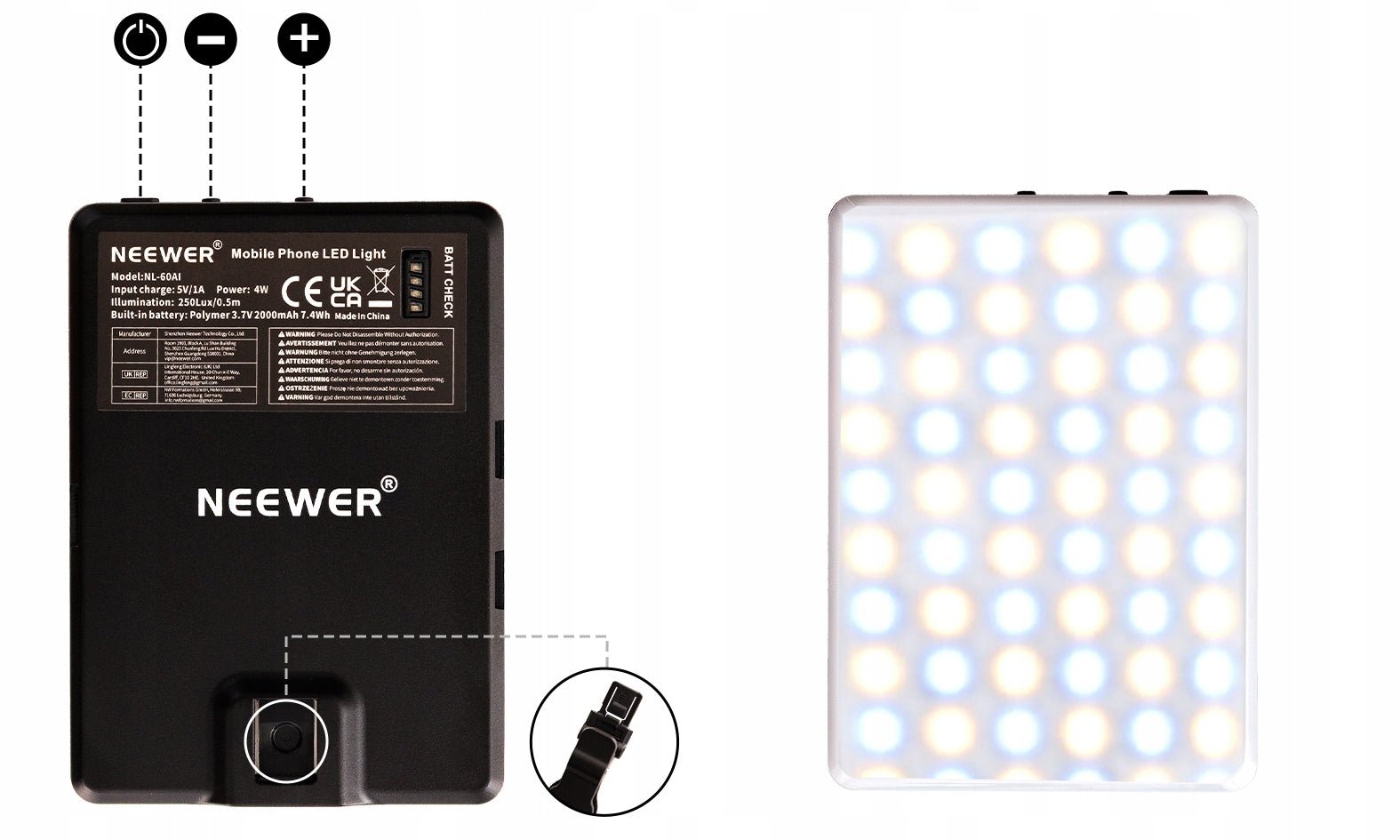 Lampa LED Neewer NL - 60AI 60LED CRI95+ z baterią | REEVE