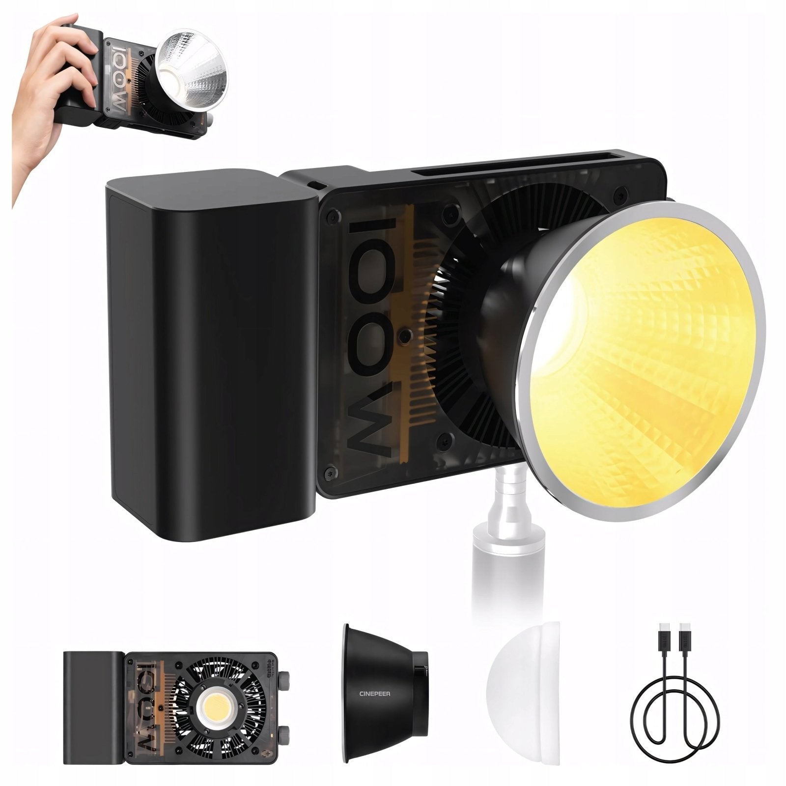 Lampa LED Zhiyun Cinepeer CX100 100W CRI96 bowens | REEVE