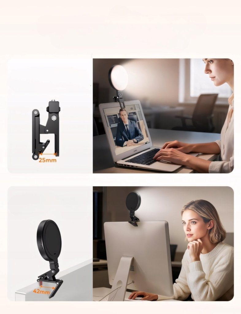 Lampa ring LED na telefon i laptop KNIOO akumulatorowa | REEVE