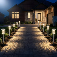 Lampa solarna LED wbijana, 6 sztuk, czujnik zmierzchu, akryl | REEVE