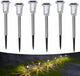 Lampa solarna LED wbijana, 6 sztuk, czujnik zmierzchu, akryl