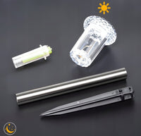 Lampa solarna LED wbijana, 6 sztuk, czujnik zmierzchu, akryl | REEVE