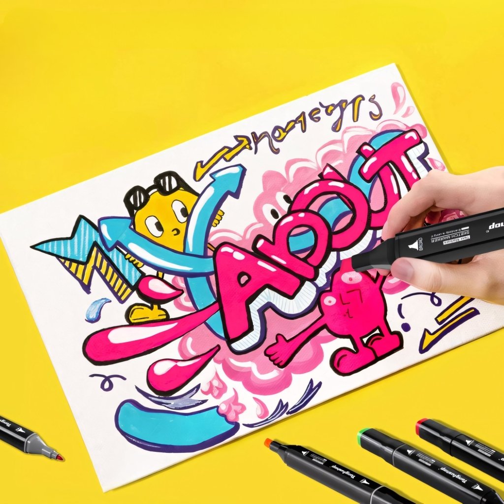 Markery alkoholowe 80szt dwustronne PROF etui | REEVE