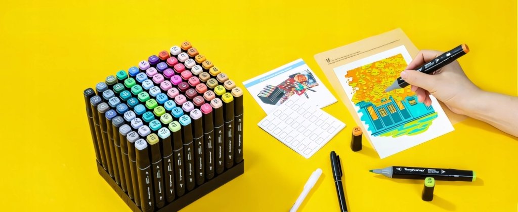 Markery alkoholowe 80szt dwustronne PROF etui | REEVE